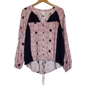 Ariat Women’s Med Western  Floral Print Peasant Blouse